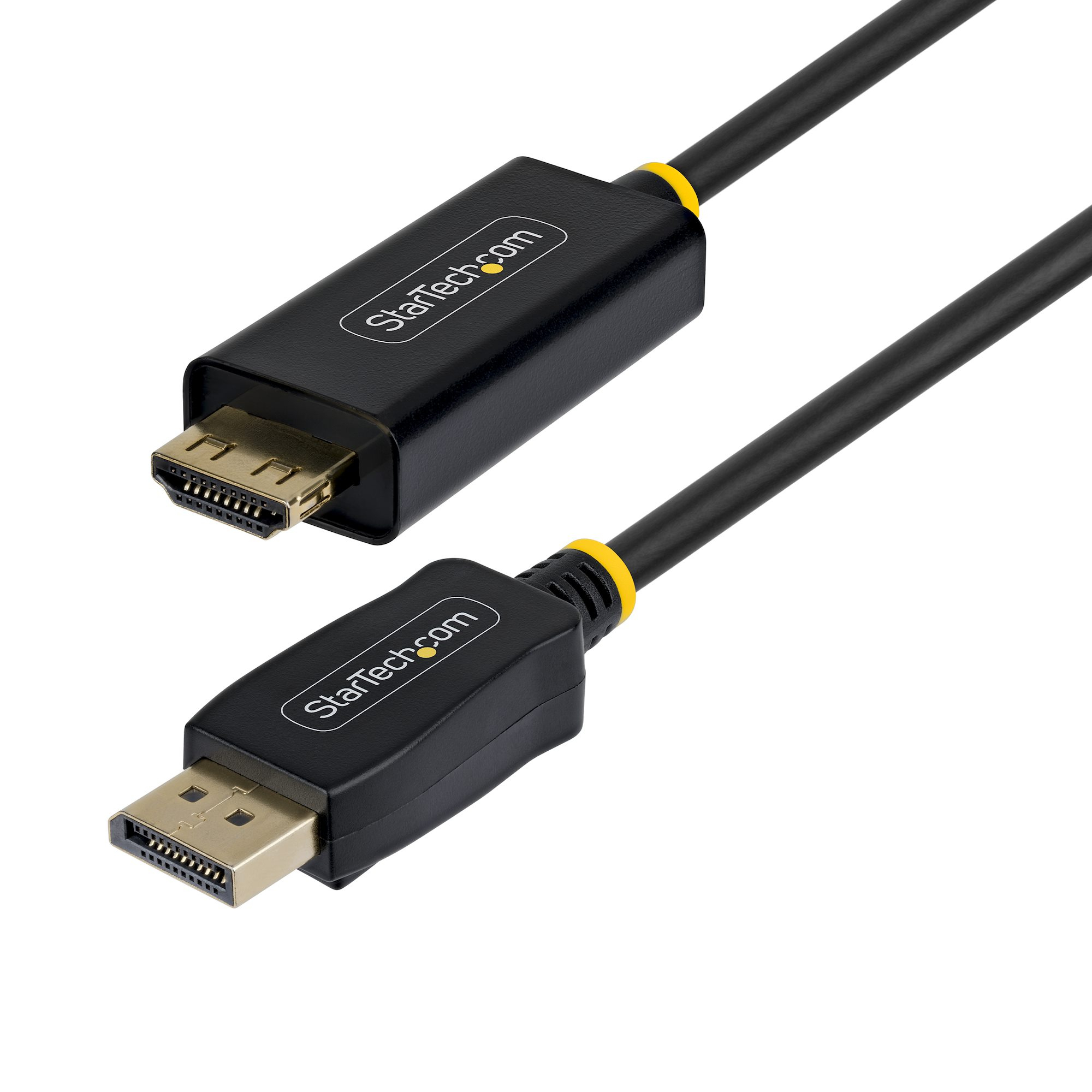 StarTech.com 1m DisplayPort to HDMI Adapter Cable with Gripping Connectors, 4K 60Hz, HDR, Uni-Directional DP to HDMI Video Converter, DP Desktop to HDMI Monitor