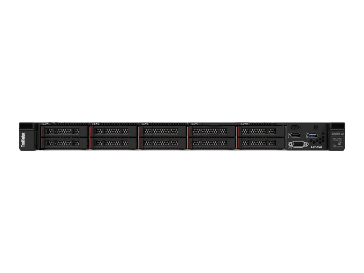 Lenovo ThinkSystem SR250 V2 7D7Q - Server - Rack-Montage - 1U - 1-Weg - 1 x Xeon E-2378 / 2.6 GHz - RAM 32 GB - Hot-Swap 6.4 cm (2.5)