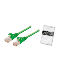 ShiverPeaks Flachband Patchkabel Cat. 6A U/FTP grn 0.5 m - Kabel - Netzwerk