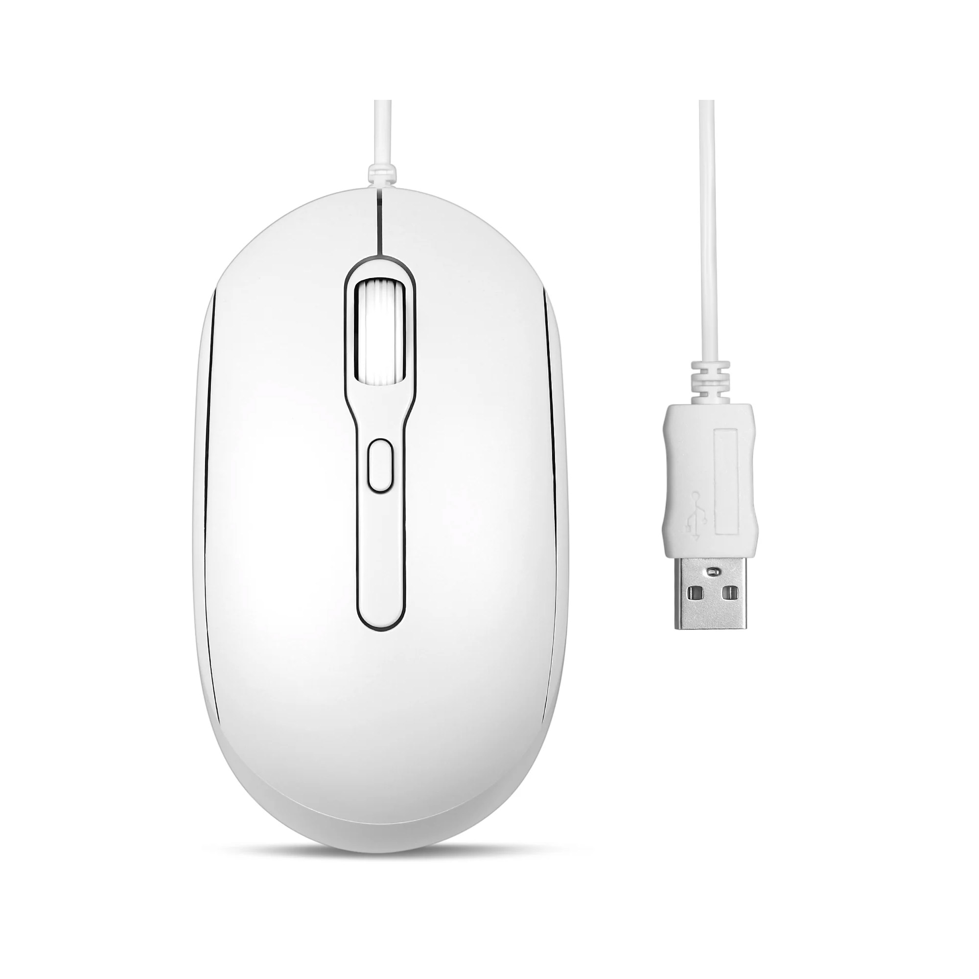 Perixx PERIMICE-222UW Maus optisch Silent USB-A wei� - Maus - Optisch