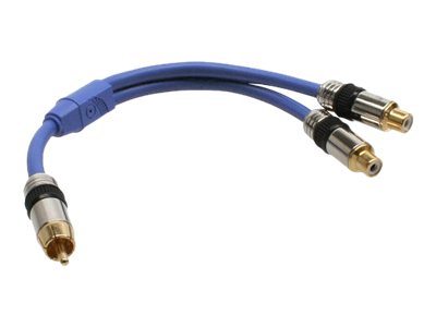 InLine Cavo Audio sdoppiatore Y, da 1xRCA M a 2x RCA F, 0,25mt, PREMIUM