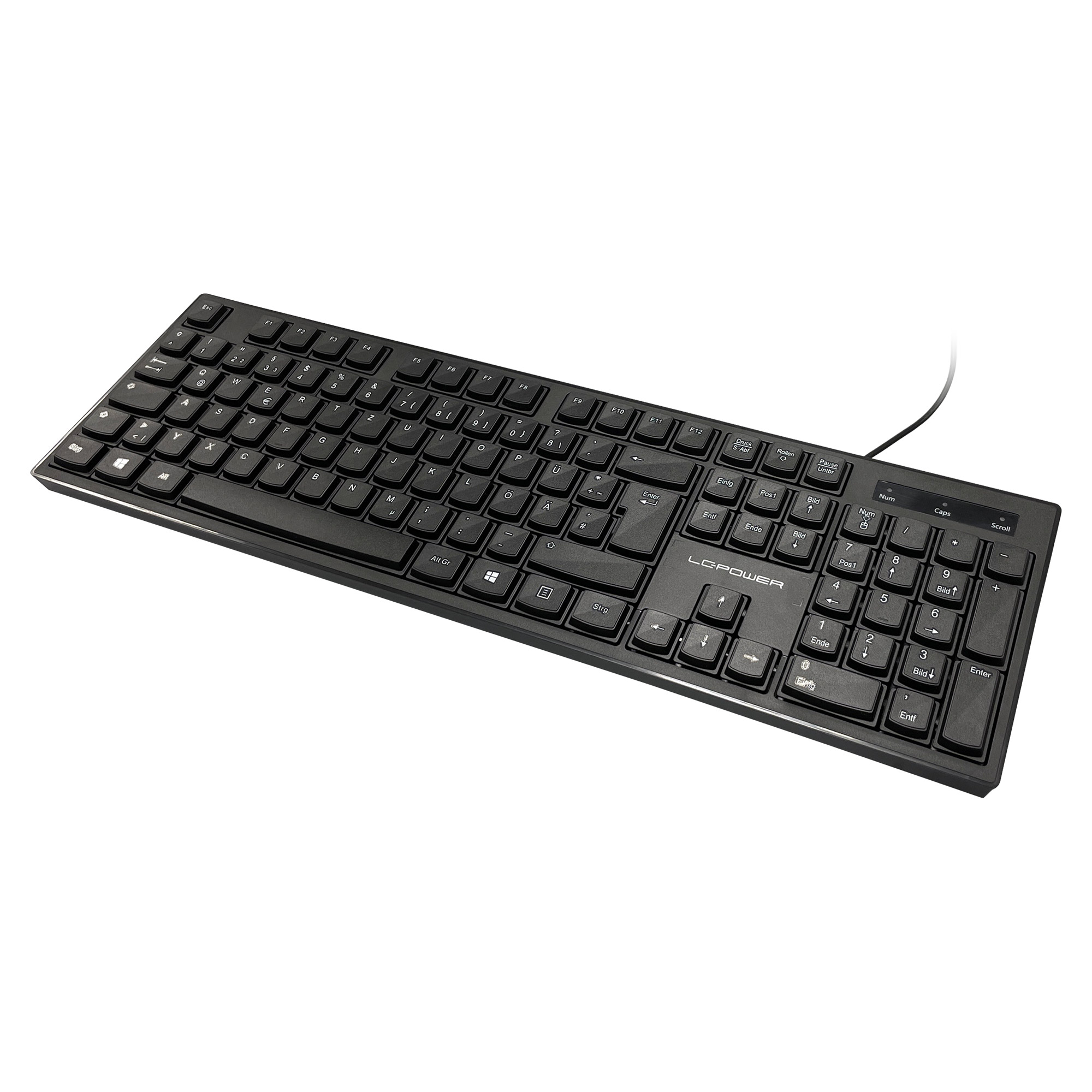 LC-Power Tastatur KEY-903DE black USB - Tastatur - 105 Tasten
