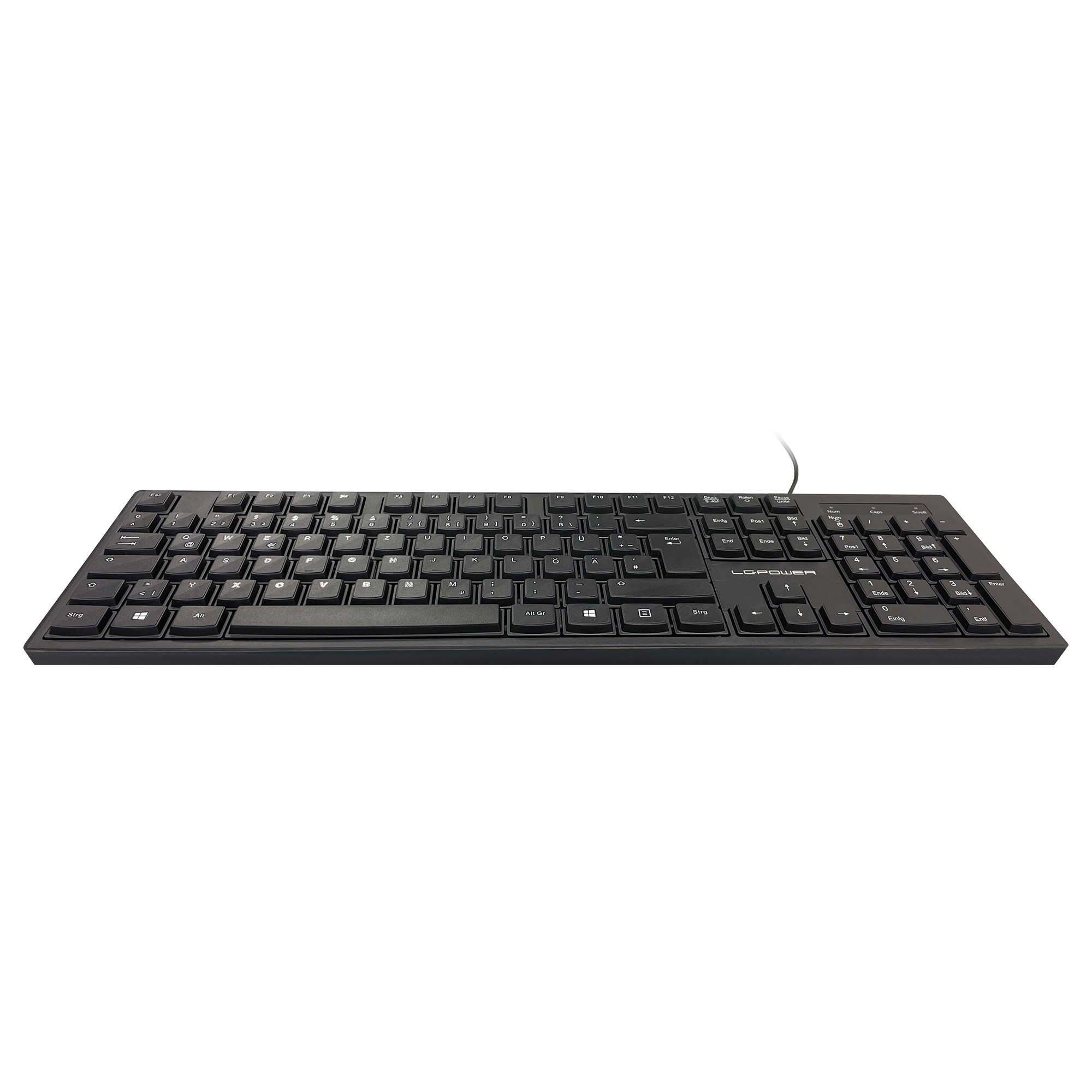 LC-Power Tastatur KEY-903DE black USB - Tastatur - 105 Tasten
