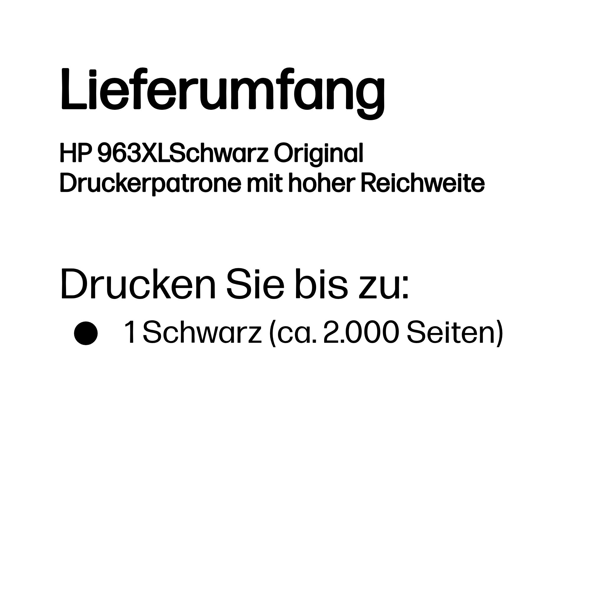 HP 963XL - 42.5 ml - Hohe Ergiebigkeit - Schwarz