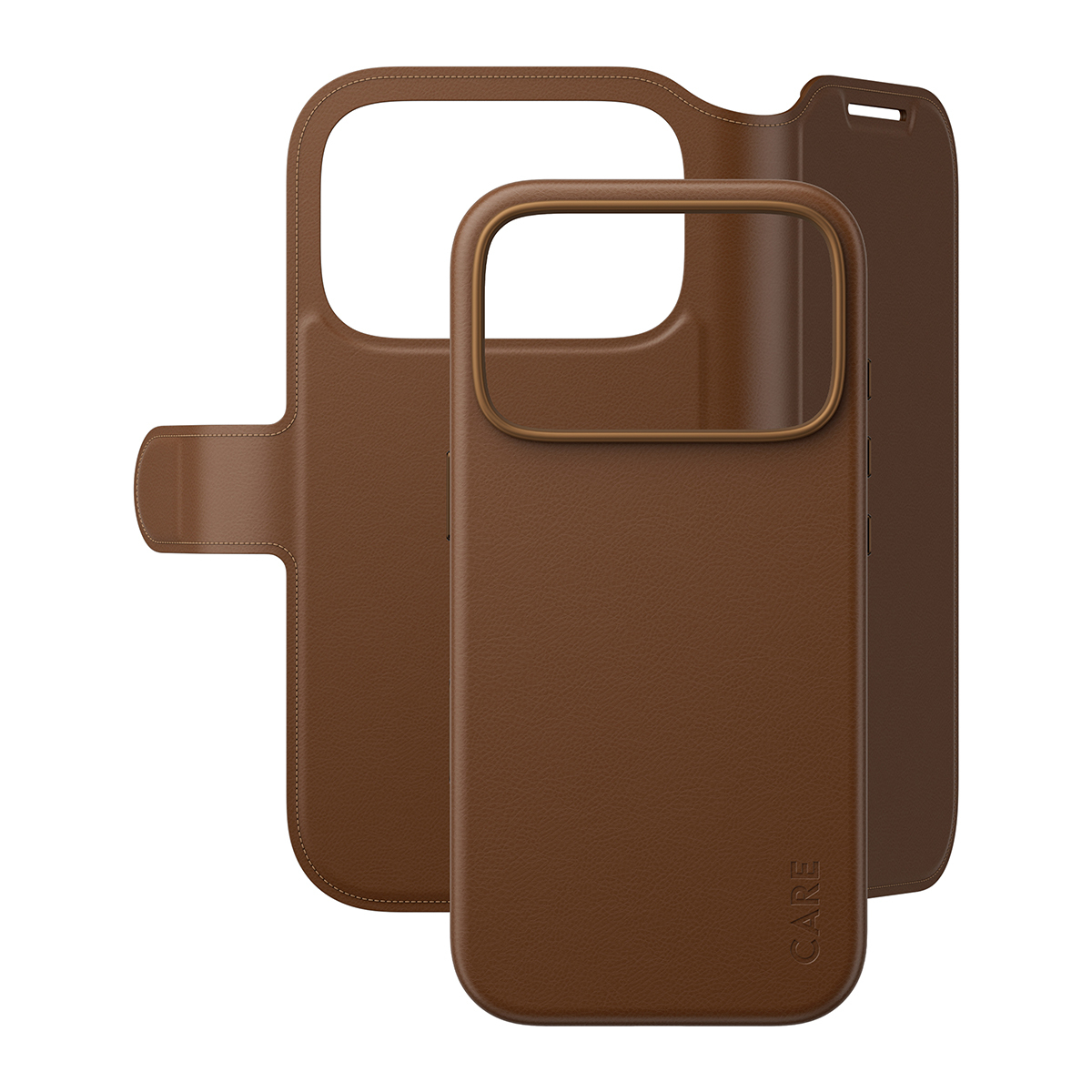 PanzerGlass CARE by � Tango 2-in-1 Wallet Case Brown w. MagSafe iPhone 2026 Pro | 17 Pro coque de protection pour t�l�phones portables Housse Transparent