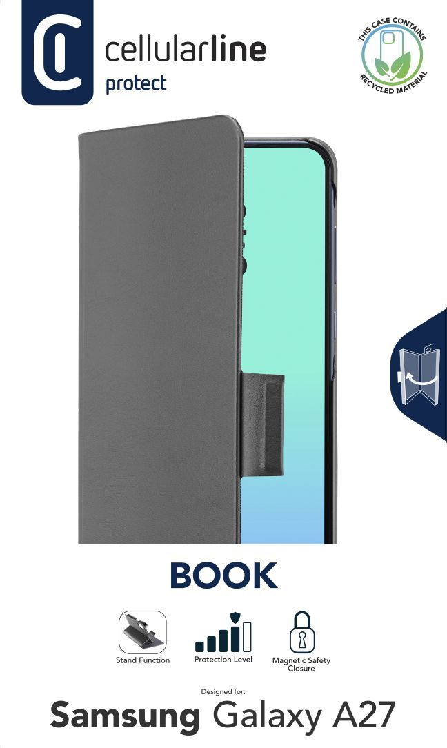 Cellularline Book Case f�r Samsung A27 5G Black