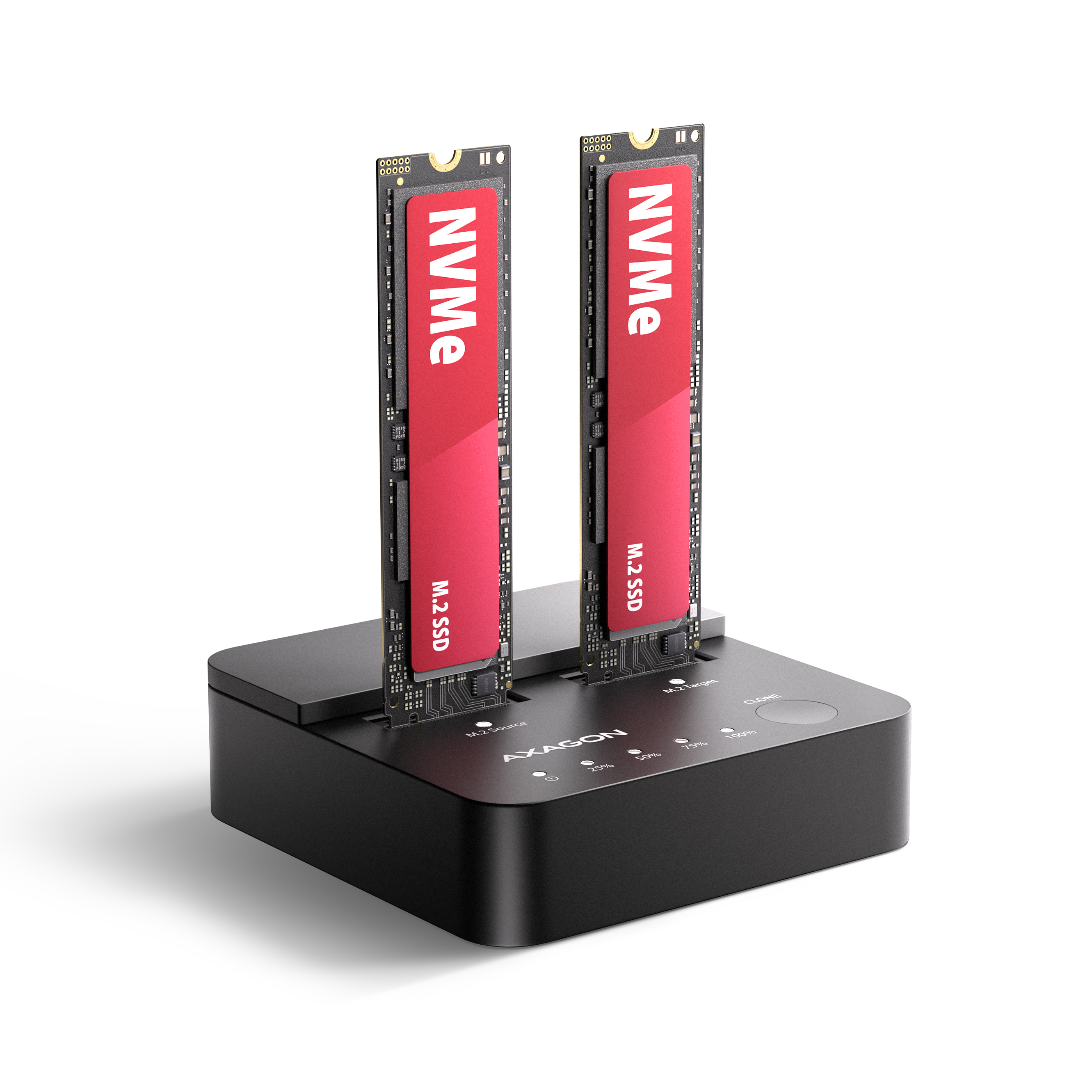 Axagon ADSA-M2C22L base de conexi�n para disco duro USB 3.2 Gen 2x2 Type-C Negro