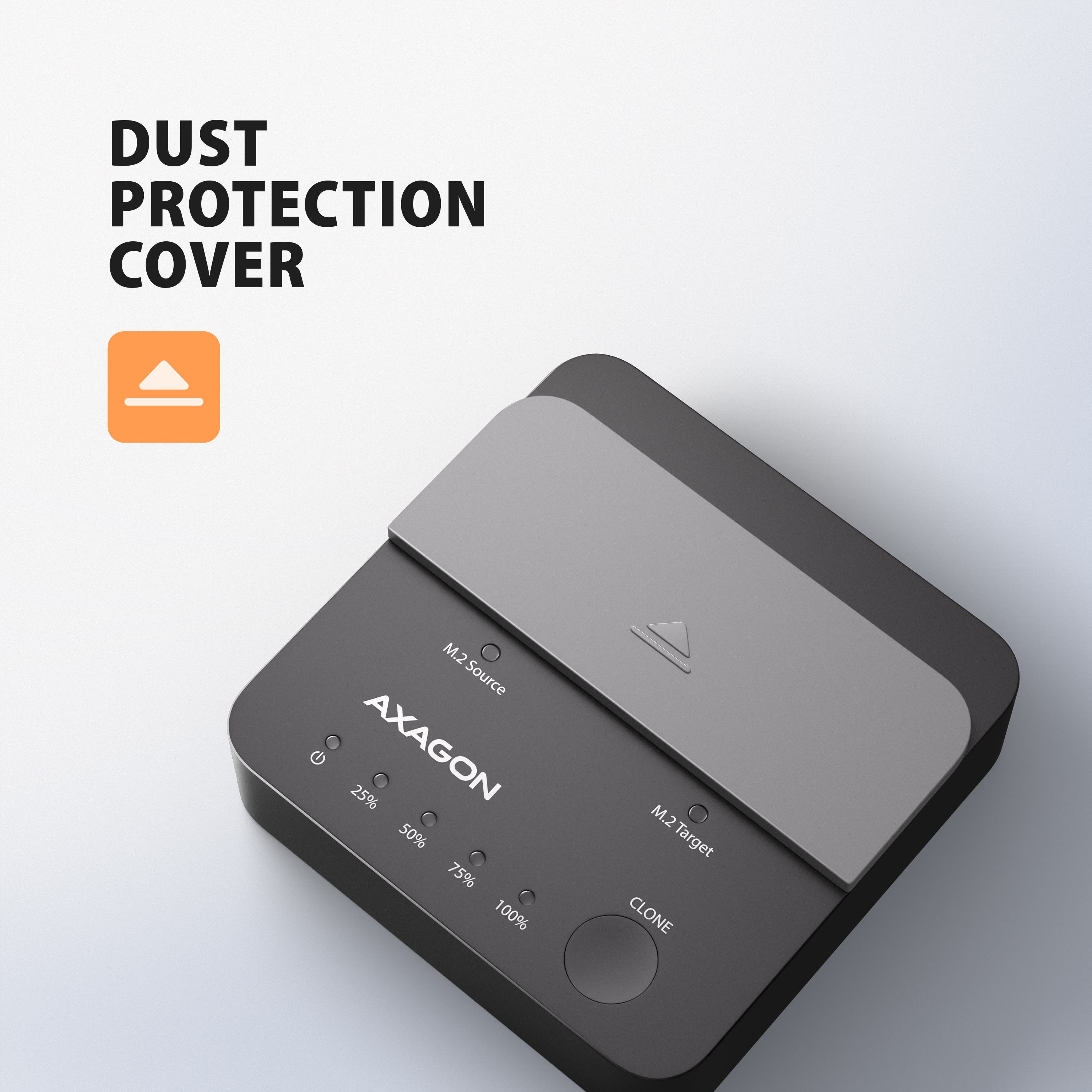 Axagon ADSA-M2C22L base de conexi�n para disco duro USB 3.2 Gen 2x2 Type-C Negro