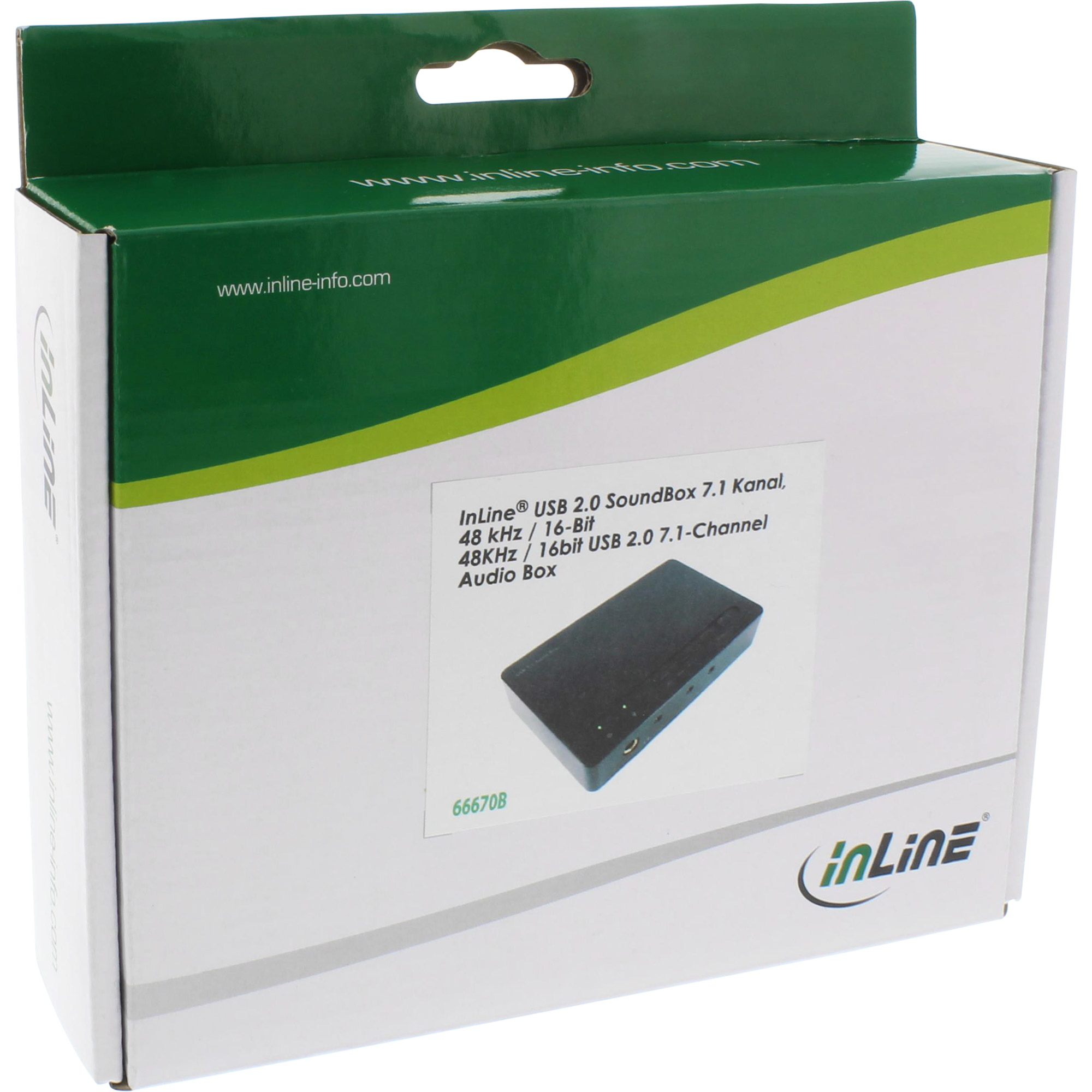 InLine USB2.0 SoundBox 7.1, 48KHz/16-bit, Toslink Digital In-Out