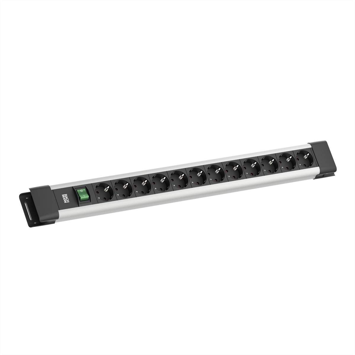 Bachmann CONNECTUS 12xCEE7/3 1xSchalter 2.0m CEE7/7 Grau