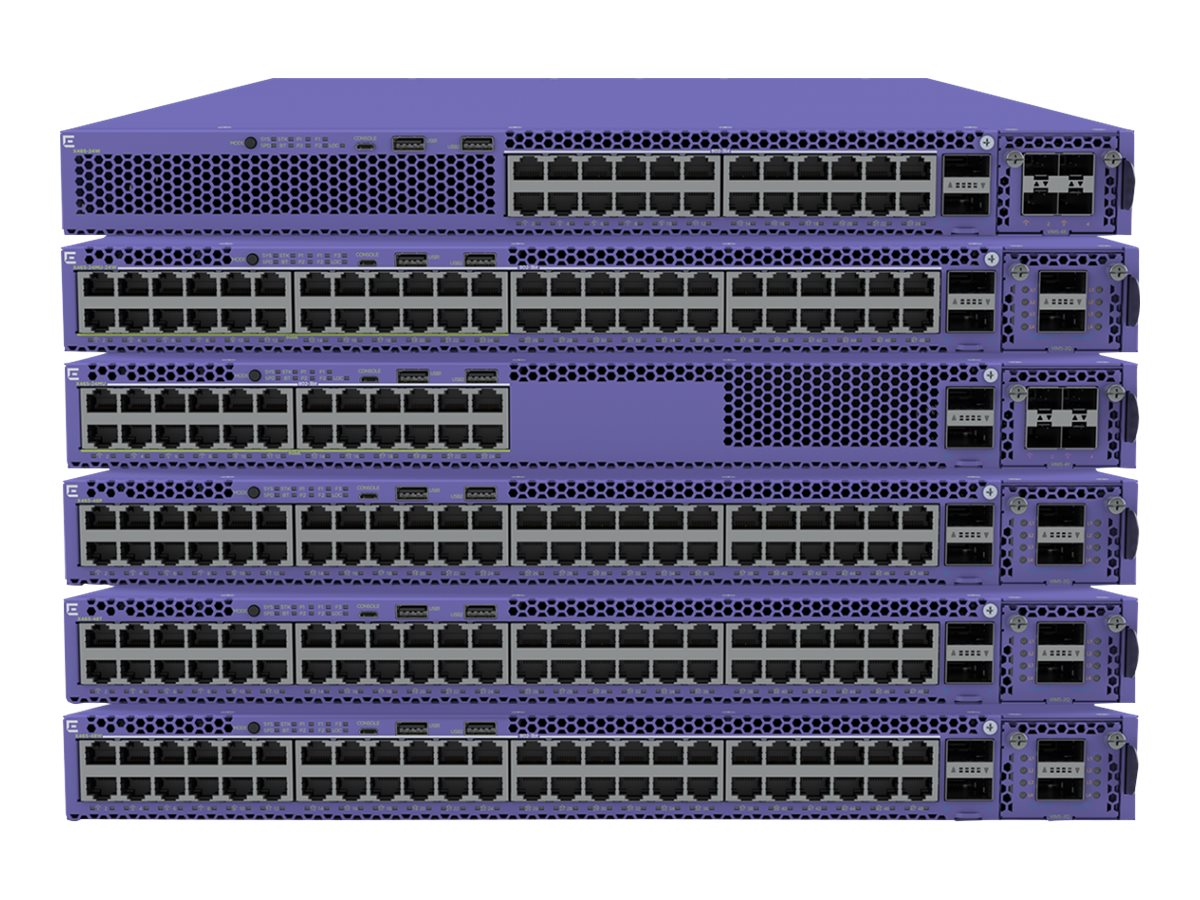 Extreme Networks ExtremeSwitching X465 Series X465-24MU-24W - Bundle - Switch - L3 - managed - 24 x 100/1000/2.5G/5GBase-T (UPOE)