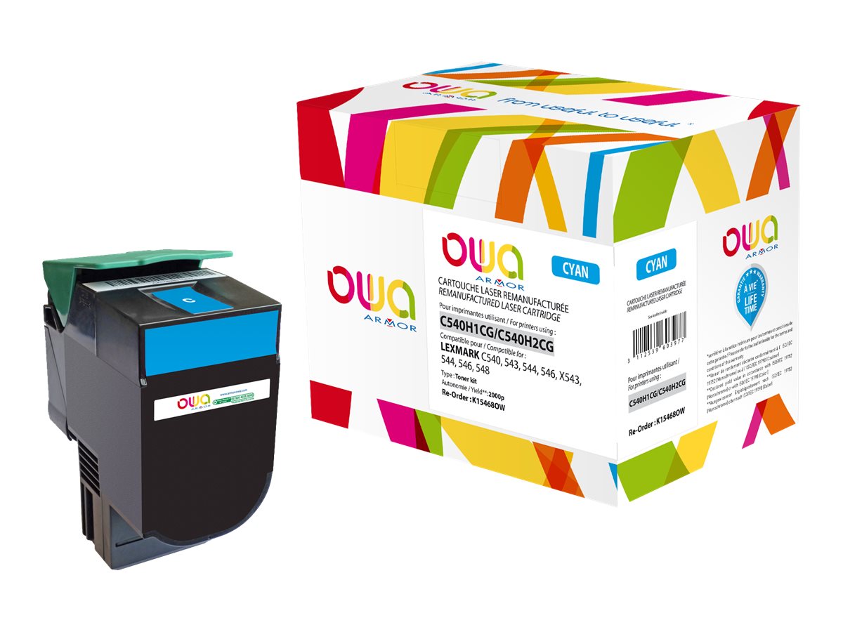 Armor OWA - Cyan - kompatibel - wiederaufbereitet - Tonerpatrone (Alternative zu: Lexmark C540H1CG)