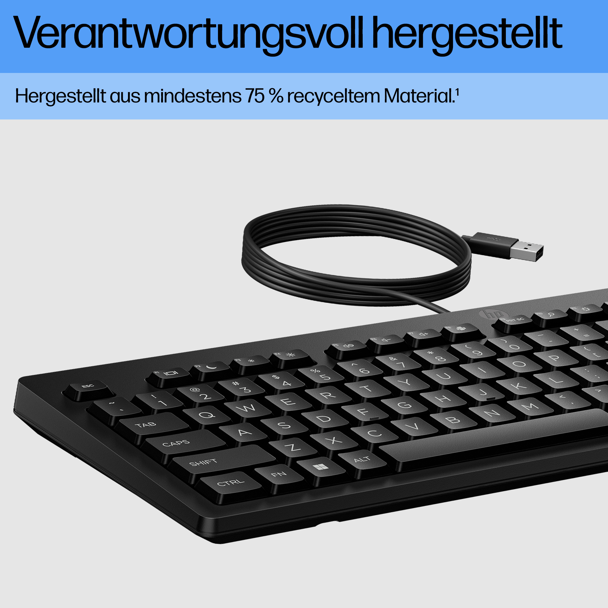 HP 125 G2 USB Wired Keyboard