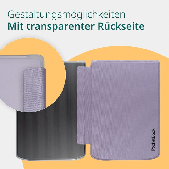 PocketBook SH-TR-634-LPL-WW e-book reader case 15.2 cm (6) Folio Lavender, Transparent