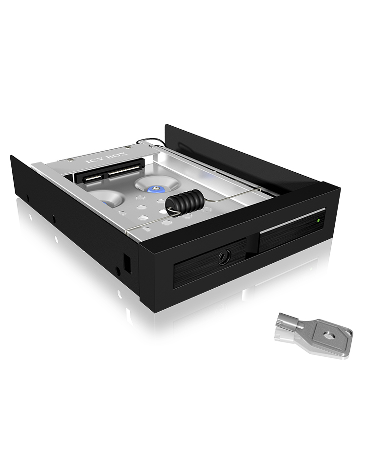 ICY BOX IB-2217ASTS 8,89 cm (3.5) Plateau de stockage de disques Noir
