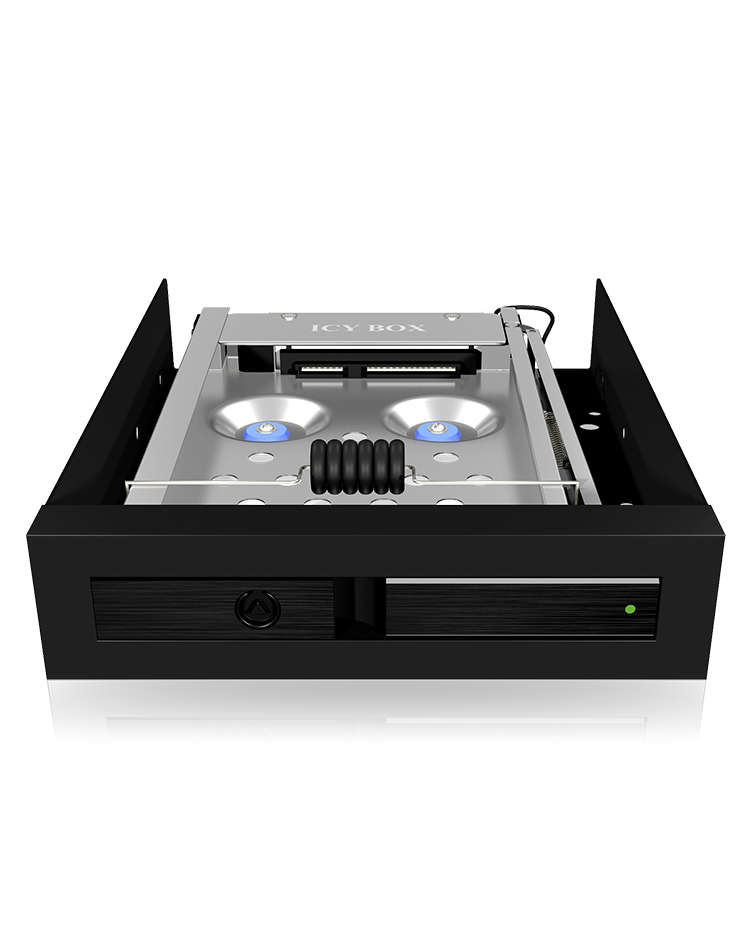 ICY BOX IB-2217ASTS 8,89 cm (3.5) Plateau de stockage de disques Noir