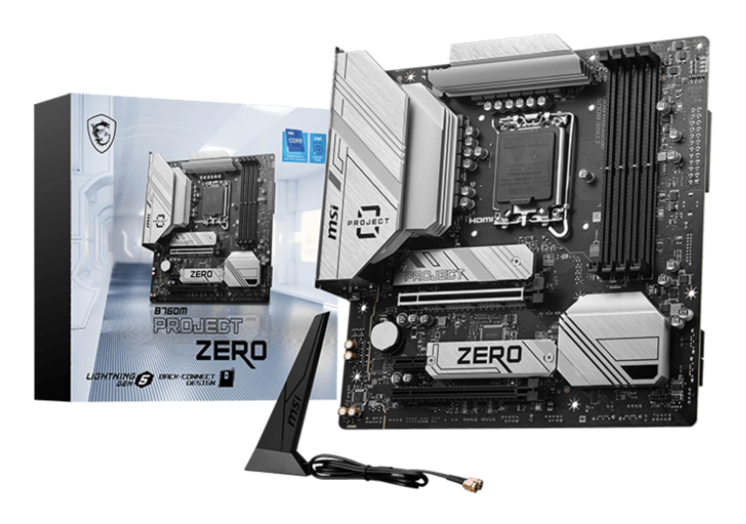 MSI B760M PROJECT ZERO carte m�re Intel B760 LGA 1700 micro ATX