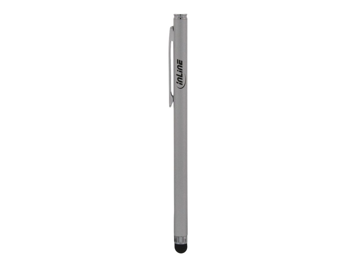 InLine Stylus, Pen for Touchscreens of Smartphone & Tablet, silver