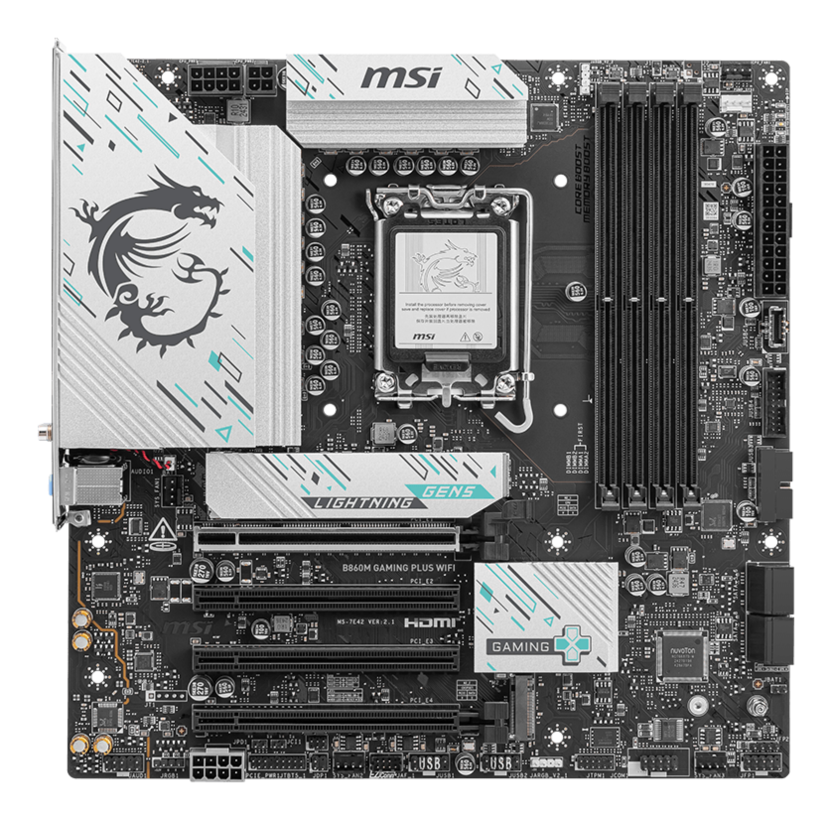 MSI B860M GAMING PLUS WIFI scheda madre Intel B860 LGA 1851 (Socket V1) micro ATX