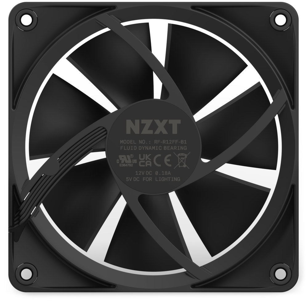 NZXT F120 RGB Boitier PC Ventilateur 12 cm Noir 1 pi�ce(s)