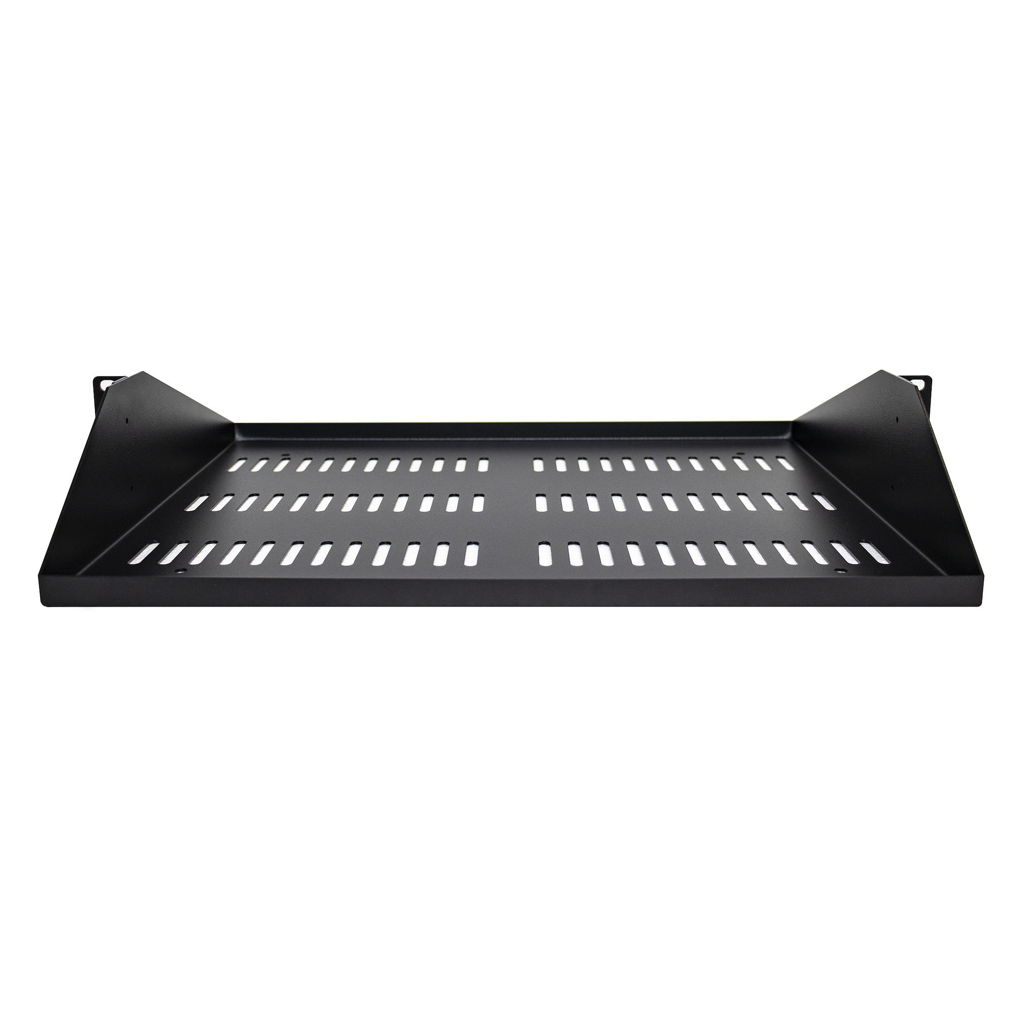 StarTech.com 2U 19 Zoll Fachboden fr Rack - Perforierte, freitragende rack ablage mit zentrierter befestigung - Belftete rack ablage - Belastbarkeit 91kg - 36cm tief (SHELF-2U-14-CENTER-V)