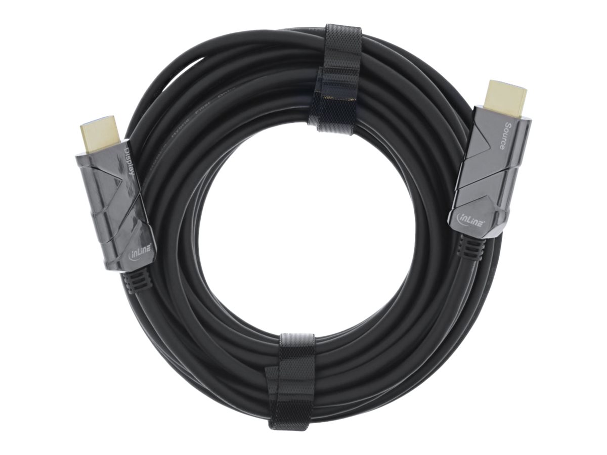 InLine HDMI AOC Cable, Ultra High Speed HDMI Cable, 8K4K, black, 10m