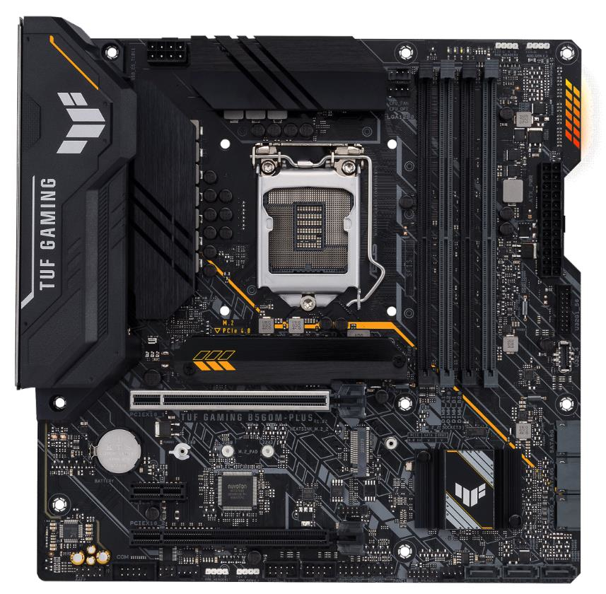 ASUS TUF GAMING B560M-PLUS - Motherboard - micro ATX - LGA1200-Sockel - B560 Chipsatz - USB-C Gen1, USB 3.2 Gen 1, USB 3.2 Gen 2 - 2.5 Gigabit LAN - Onboard-Grafik (CPU erforderlich)