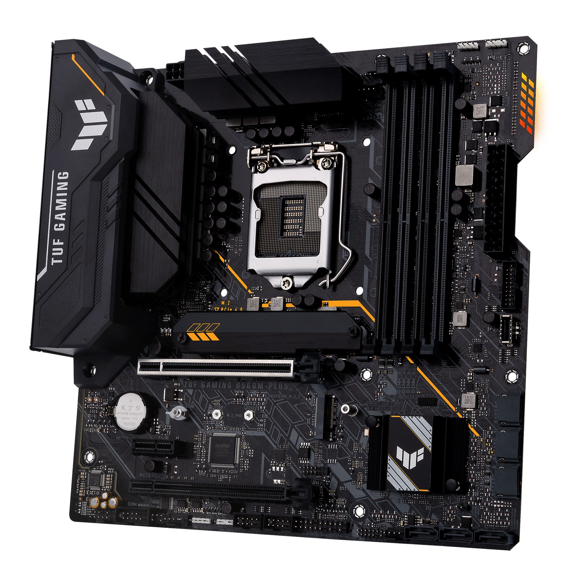 ASUS TUF GAMING B560M-PLUS - Motherboard - micro ATX - LGA1200-Sockel - B560 Chipsatz - USB-C Gen1, USB 3.2 Gen 1, USB 3.2 Gen 2 - 2.5 Gigabit LAN - Onboard-Grafik (CPU erforderlich)