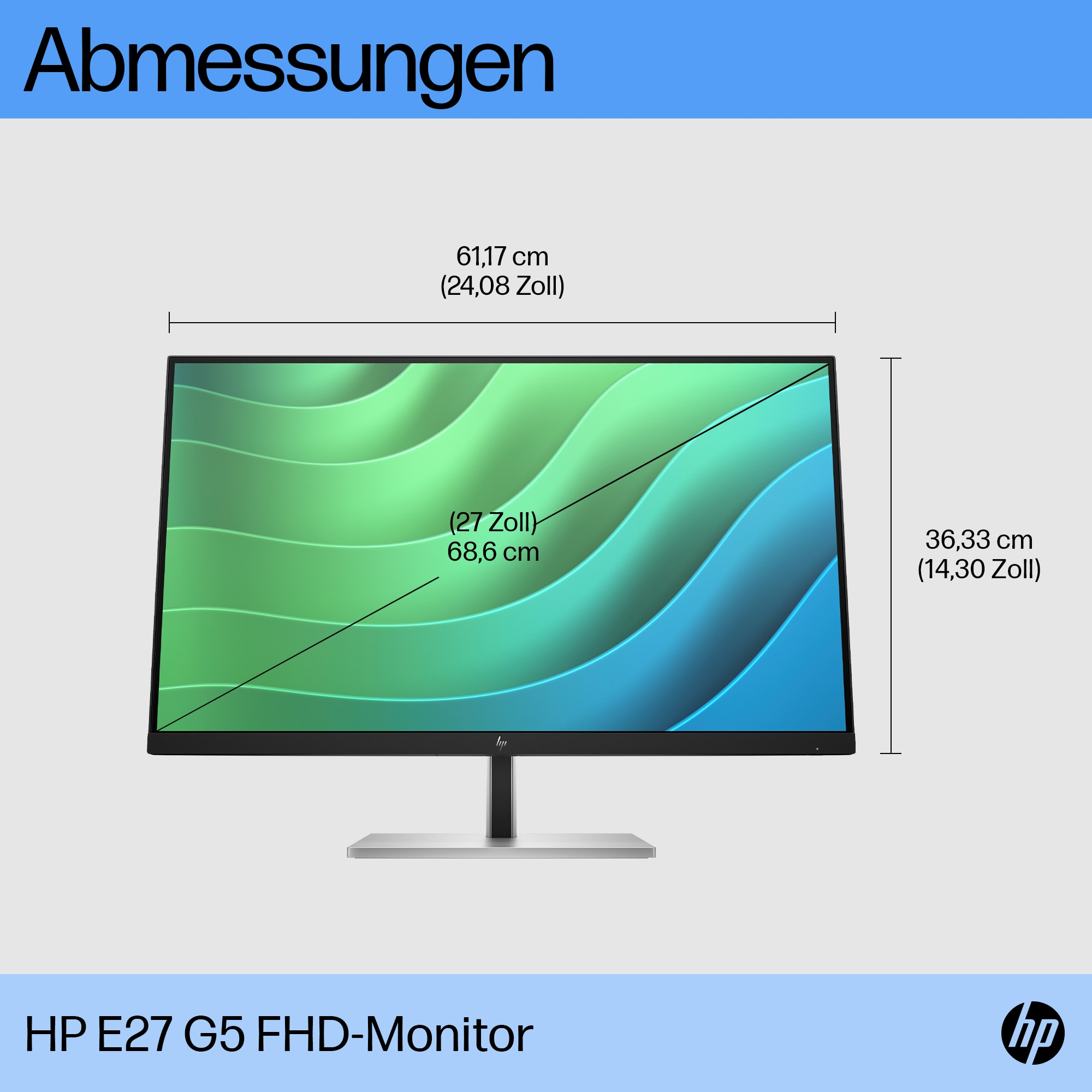 HP E27 G5 - E-Series - LED-Monitor - 68.6 cm (27)