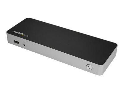 StarTech.com USB C Dock - Dual Monitor HDMI & DisplayPort 4K 30Hz - USB Type-C Laptop Docking Station 60W Power Delivery, SD, 4-port USB-A 3.0 Hub, GbE, Audio - Thunderbolt 3 Compatible
