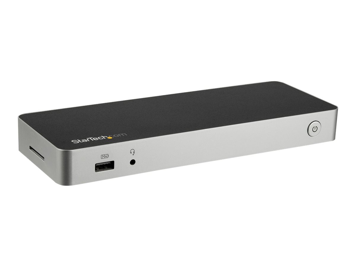 StarTech.com USB C Dock - Dual Monitor HDMI & DisplayPort 4K 30Hz - USB Type-C Laptop Docking Station 60W Power Delivery, SD, 4-port USB-A 3.0 Hub, GbE, Audio - Thunderbolt 3 Compatible