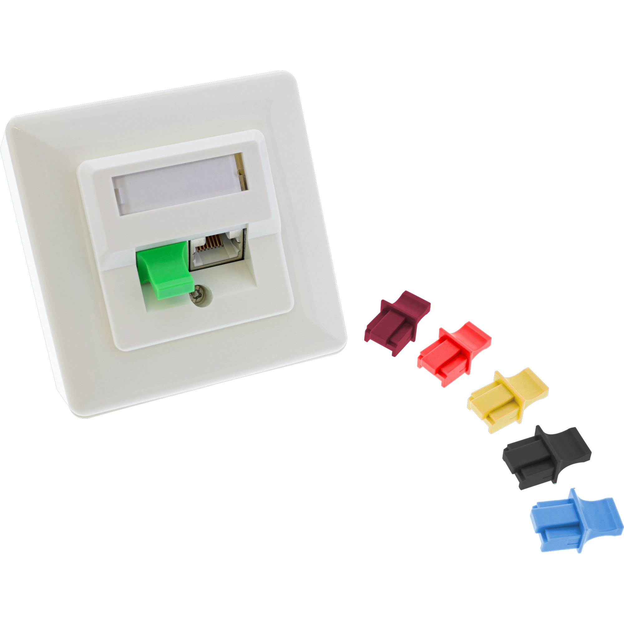 InLine Tappo antipolvere per presa RJ45, colore: giallo, blister da 100pz.