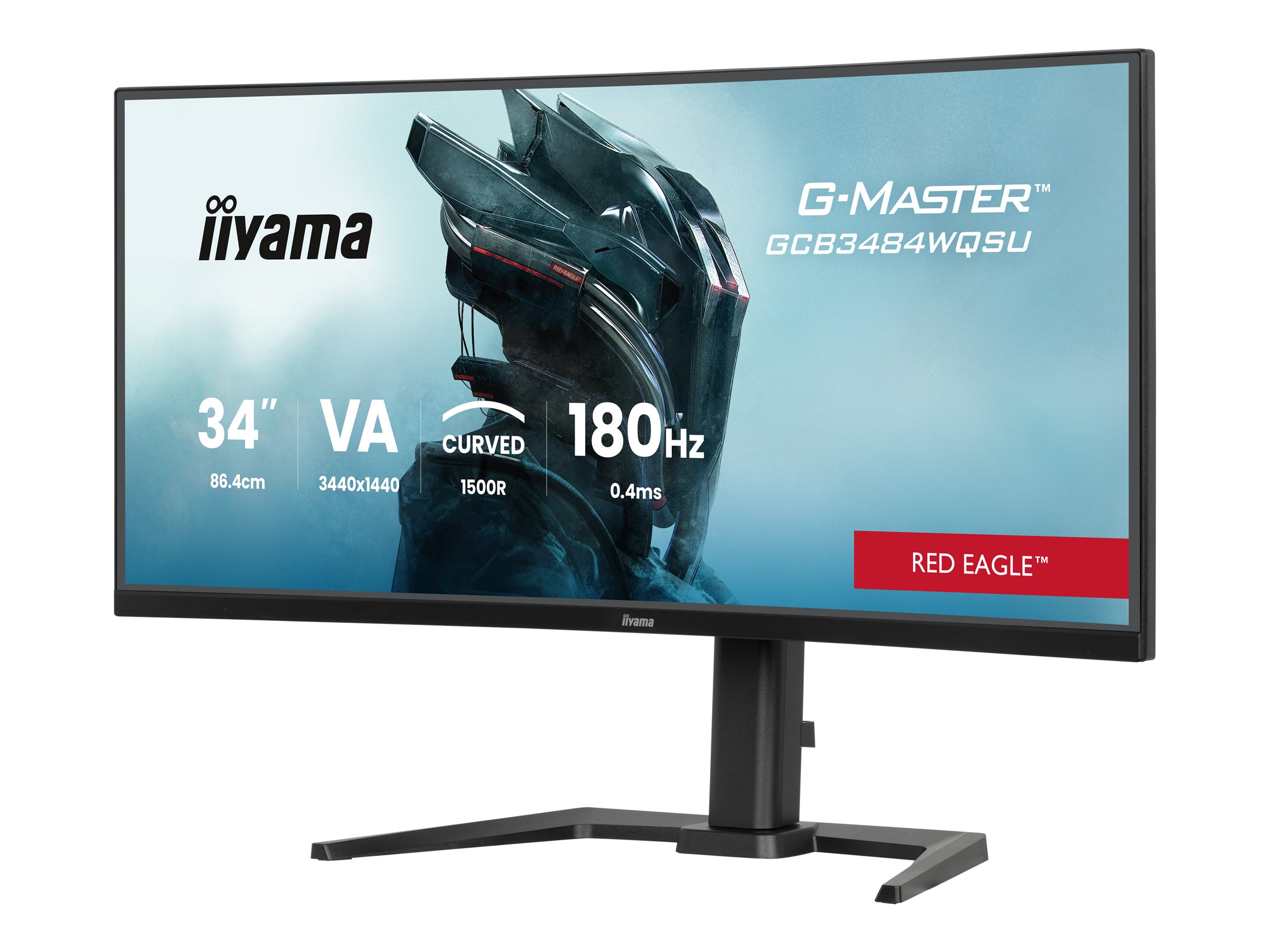 Iiyama G-MASTER Red Eagle GCB3484WQSU-B1 - LED-Monitor - Gaming - gebogen - 86.4 cm (34)