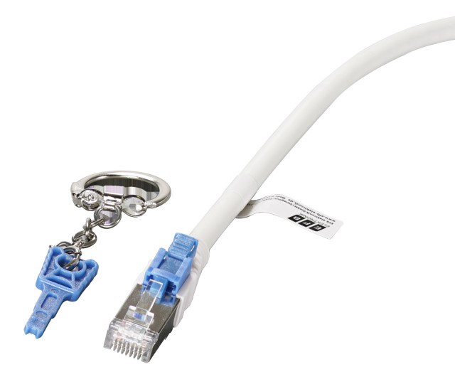 EFB Elektronik EFB K5539WS1 - Patchkabel Cat.6a, S/FTP, 1 m, weiss, abschlie�bar