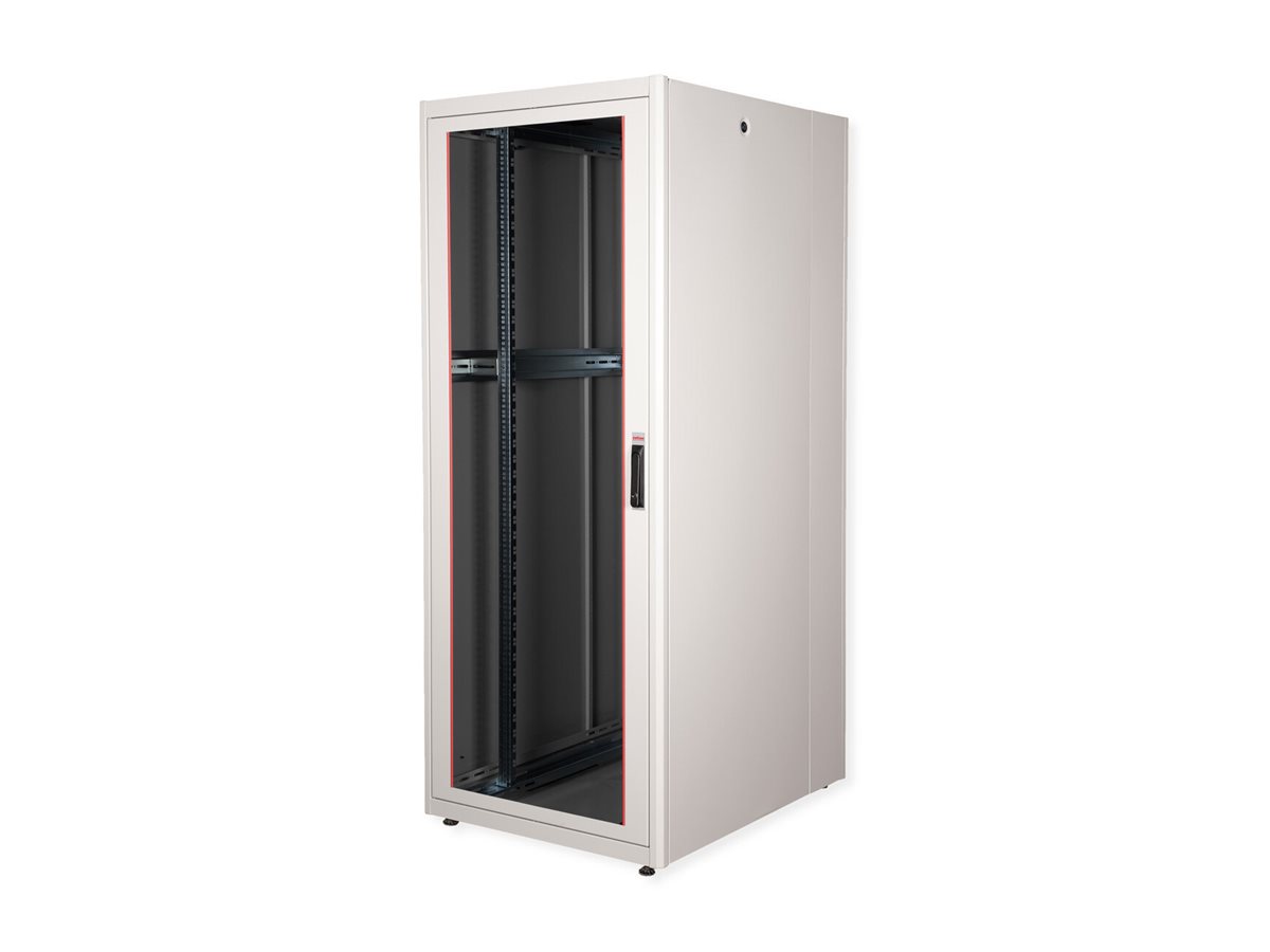 ROLINE Basic - Schrank Netzwerkschrank - Glas T�r, 800x1000 WxD - RAL 7035, Hellgrau - 42HE - 48.3 cm (19)
