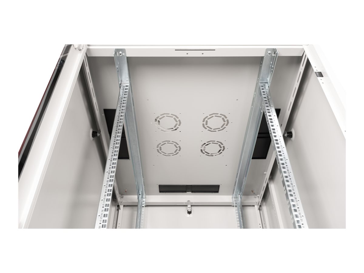 ROLINE Basic - Schrank Netzwerkschrank - Glas T�r, 800x1000 WxD - RAL 7035, Hellgrau - 42HE - 48.3 cm (19)