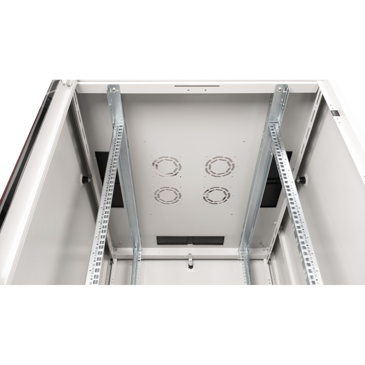 ROLINE Basic - Schrank Netzwerkschrank - Glas T�r, 800x1000 WxD - RAL 7035, Hellgrau - 42HE - 48.3 cm (19)