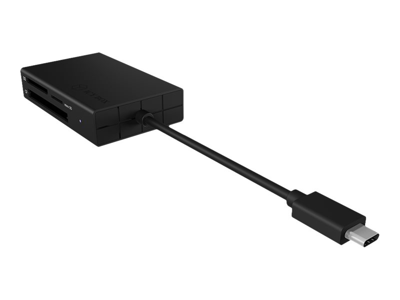 ICY BOX IB-CR401-C3 lector de tarjeta USB 3.2 Gen 1 (3.1 Gen 1) Type-C Negro