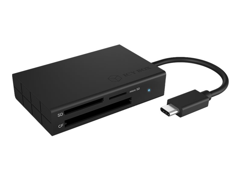ICY BOX IB-CR401-C3 card reader USB 3.2 Gen 1 (3.1 Gen 1) Type-C Black