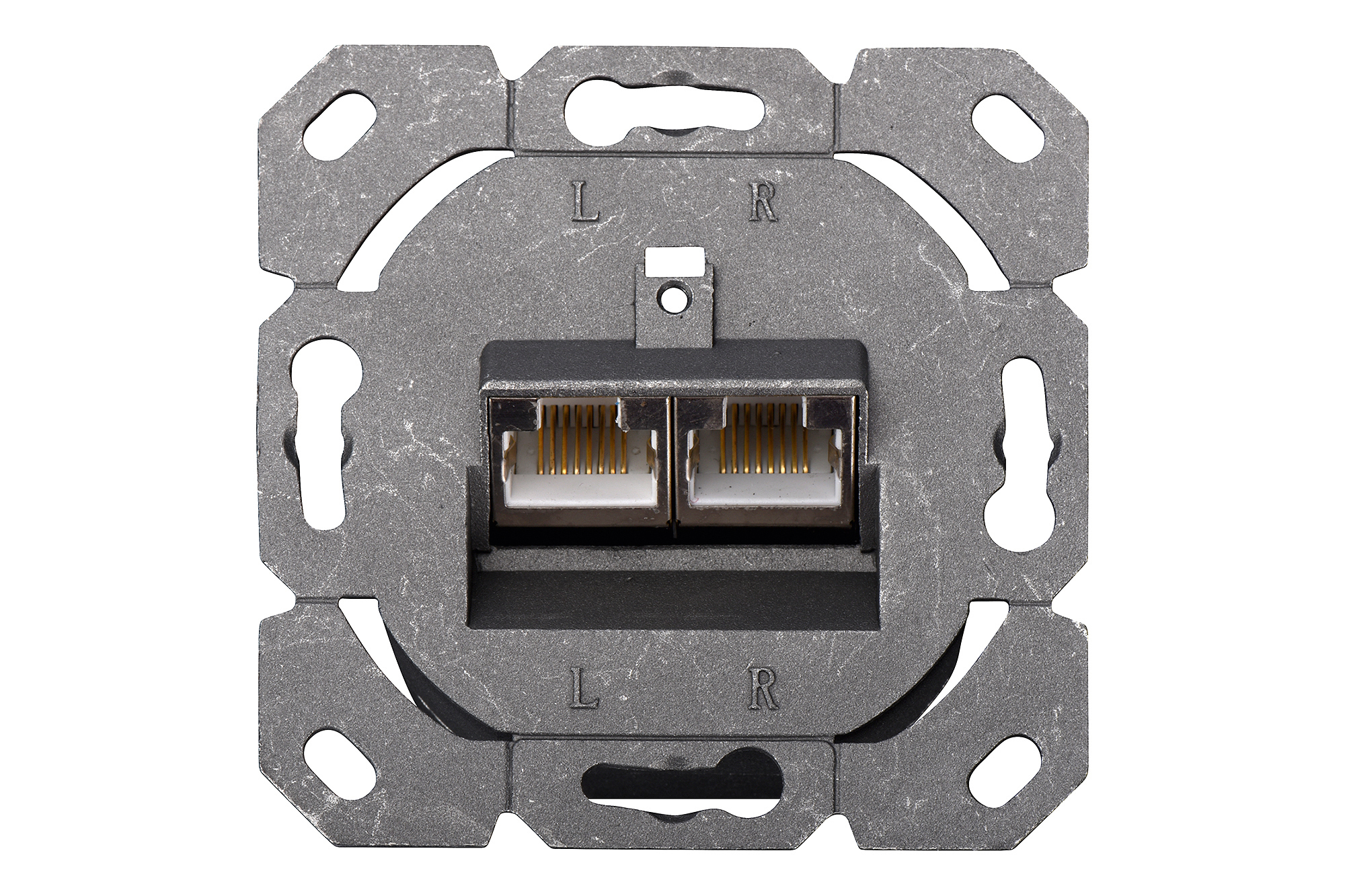 DIGITUS DN-9001-N - CAT 5e Anschlussdose, geschirmt, 2x RJ45 8P8C, LSA, Farbe Reinwei�, Unterputz
