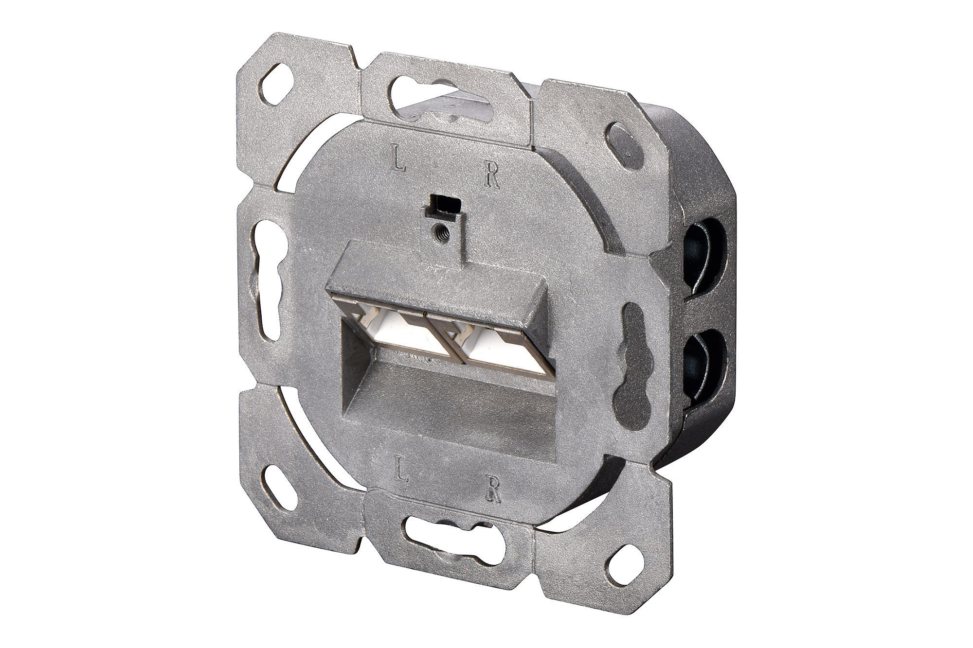 DIGITUS DN-9001-N - CAT 5e Anschlussdose, geschirmt, 2x RJ45 8P8C, LSA, Farbe Reinwei�, Unterputz