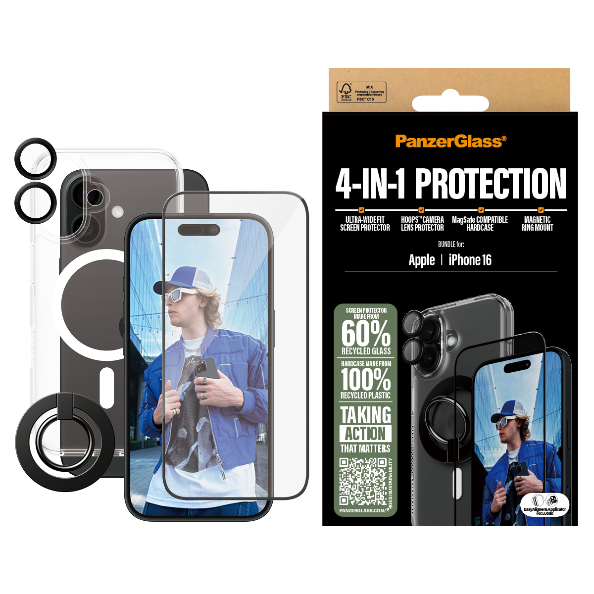 PanzerGlass 4-in-1 Pack - hintere Abdeckung
