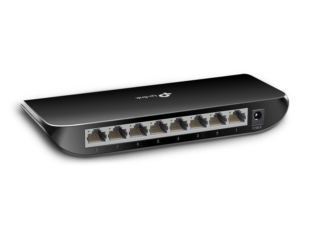 TP-Link TL-SG1008D switch No administrado Gigabit Ethernet (10/100/1000) Negro