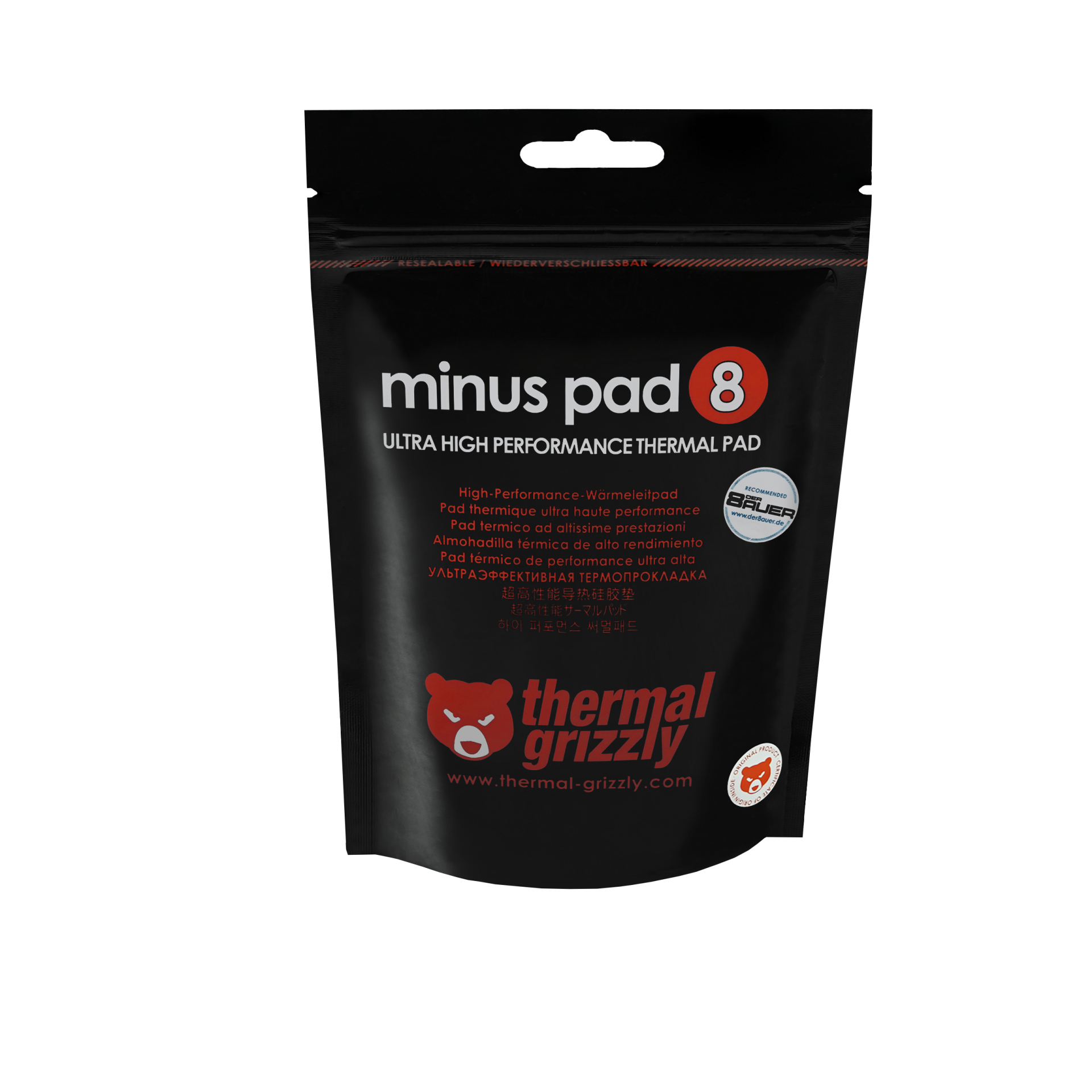 Thermal Grizzly Minus Pad 8 - Thermo-Pad - Red