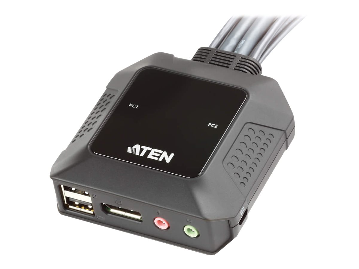 ATEN 2-Port USB DisPlayPort Cable KVM Switch