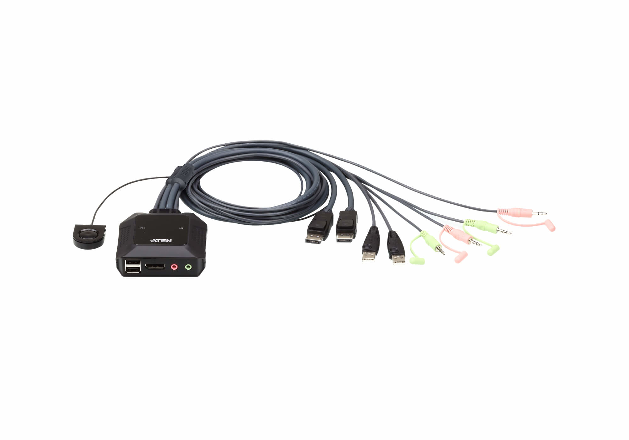 ATEN CS22DP - KVM-/Audio-/USB-Switch - 2 x KVM/Audio/USB