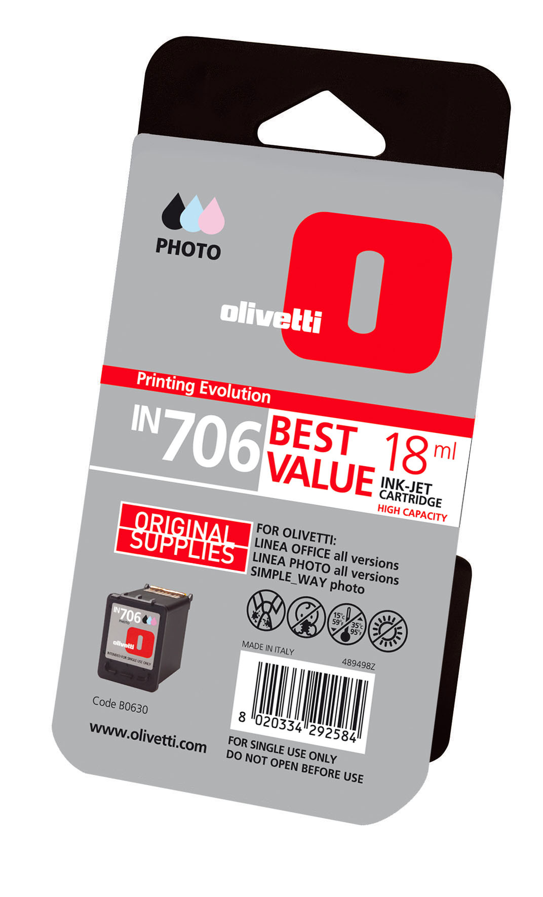 Olivetti Photo ink-jet cartridge IN706 ink cartridge Original Photo black