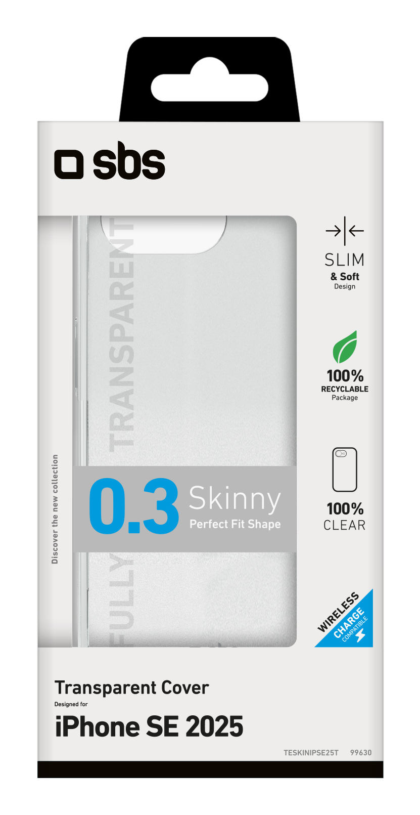 SBS TESKINIPSE25T custodia per cellulare 15,5 cm (6.1) Cover Trasparente