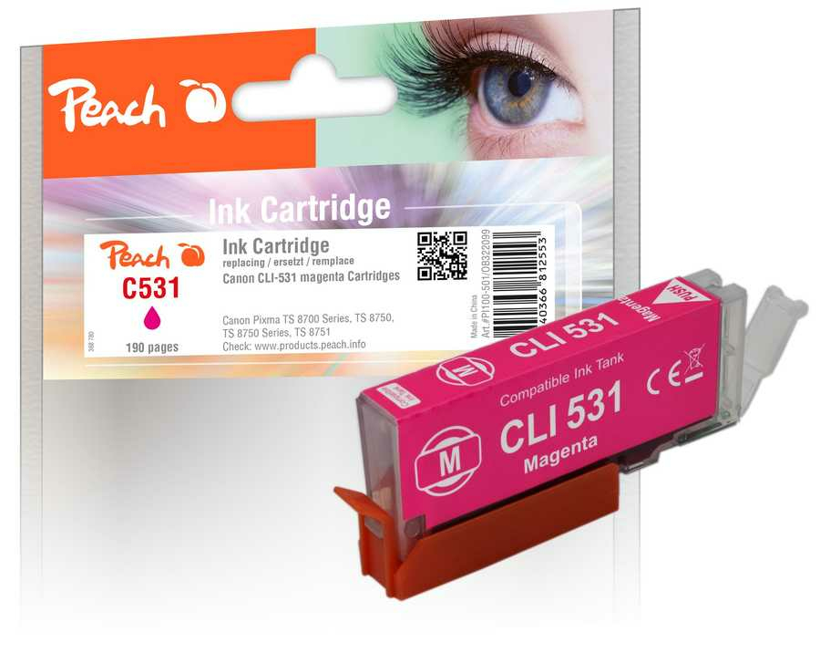 Peach PI100-501 cartucho de tinta 1 pieza(s) Compatible Rendimiento estndar Magenta