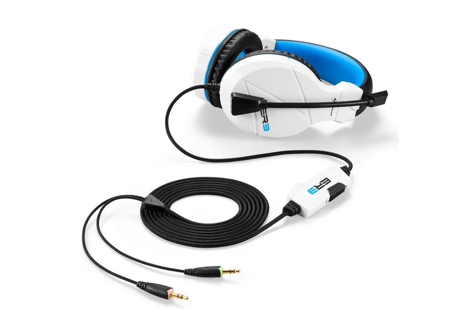 Sharkoon 4044951021802 | Sharkoon RUSH ER3 Headset Wired Head-band Gaming  Black, Blue, White